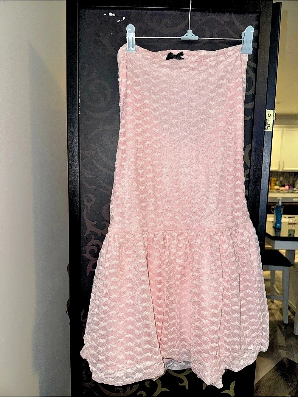 Fashion Nova French Connection Mesh Mini Dress Pink Large